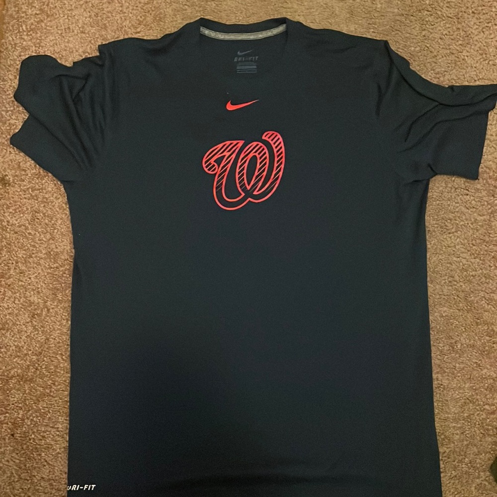 Navy Nike Washington Nationals Dri-Fit Tee